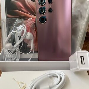 PinkGold Galaxy s25 Smartphone with Accessories